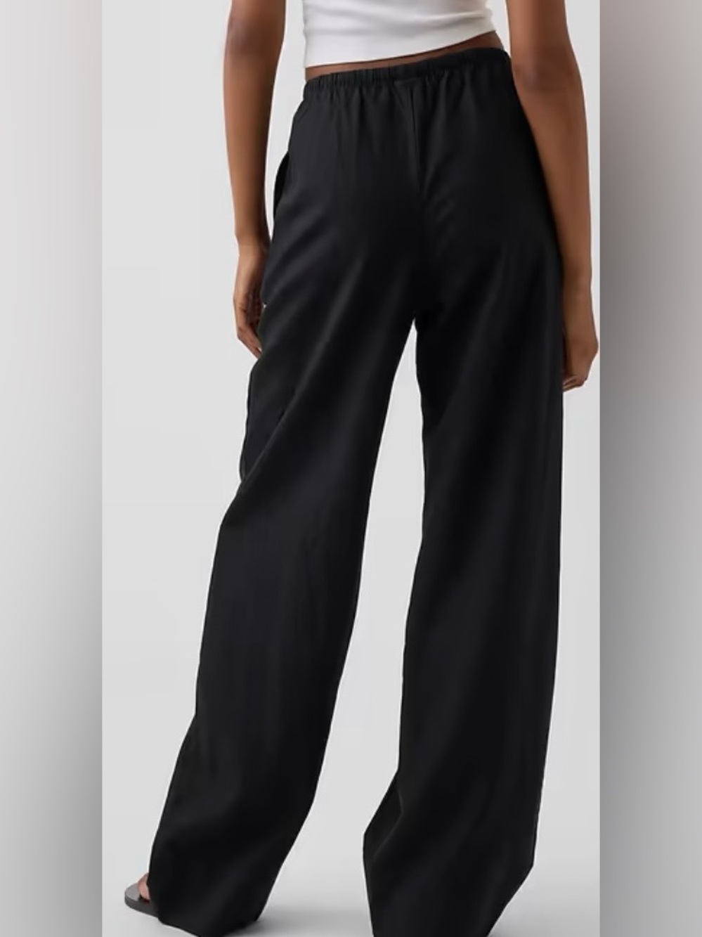 XSMALL.  GAP LINEN DRAWSTRING PANTS - Picture 3 of 9